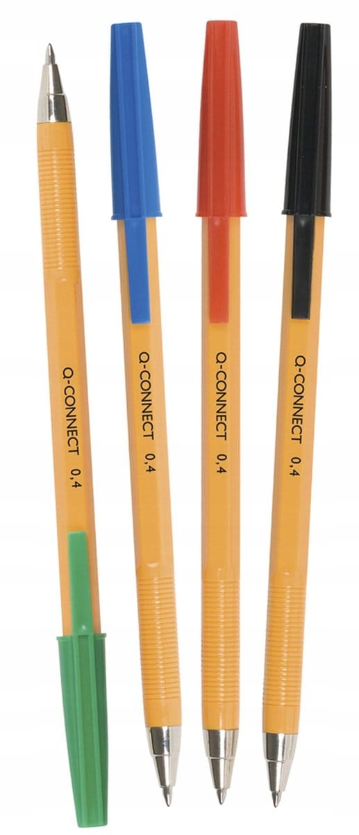 Q-CONNECT Blauwe Pen met Verwisselbare Vulling, 0.4mm Lijn