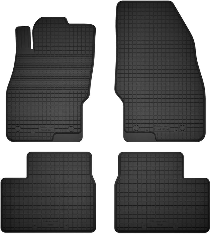 Wielganizator BasicProtect Serie - Universele Rubbermatten - 1,5 cm Rand - Set van 4 - Compatibel met Opel Combo D (2011-2018)