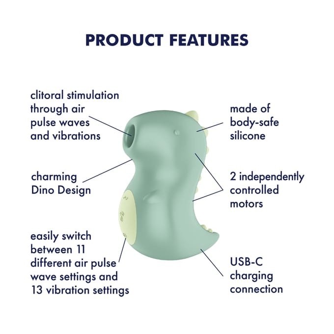 Satisfyer - Din-OOOH - Luchtdruk Vibrator - Groen