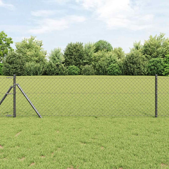 vidaXL - Gaashek - 10 - x - 0,4 - m - Staal - Grijs
