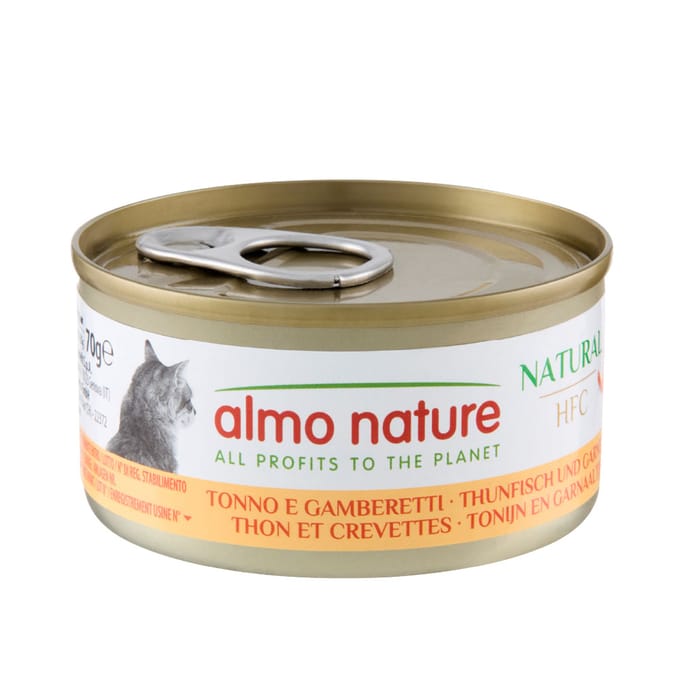 Almo Nature HFC Natural 6 x 70 g Tonijn en Garnalen
