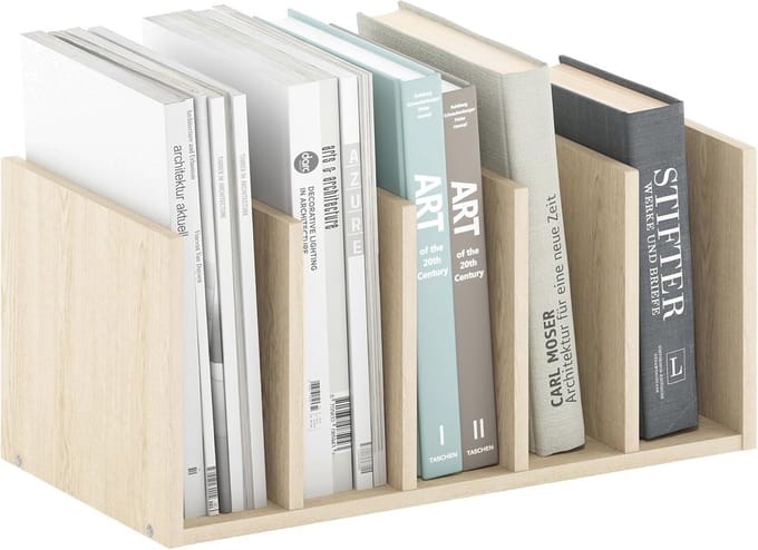 Desktop Opberg Organizer voor Bureau - Houten Structuur met 5 Archiefvakken