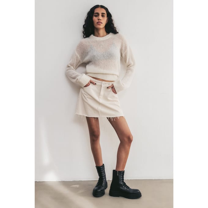 Mikuta The Ecru Fine Knitted Sweater Größe: M | Pullover Outlet | Damen | Braun