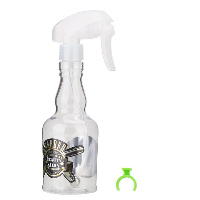 Vaporisateur d'eau vintage rechargeable de 280 ml pour barbier, accessoire pour cheveux (Transparent) gray
