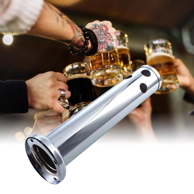 Tour de Kegerator à Bière Pression Réglable en Acier Inoxydable 3  Outil Distributeur de Bière(Robinet triple) black