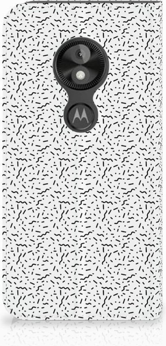 Motorola Moto E5 Play Hoesje met Magneet Stripes Dots