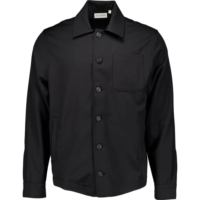 Duquezzi Wool Blend Overshirt Overshirts Zwart Dqa30026005