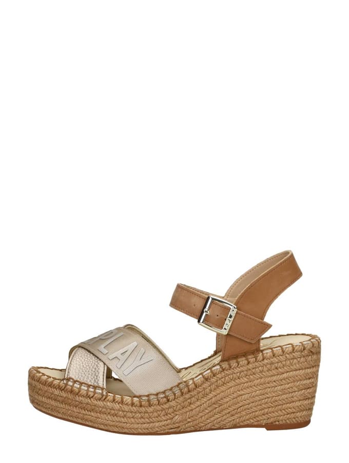 Replay Susan Cross Sandalen Touwzool - Cognac - Maat 41