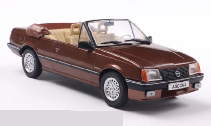 Opel Ascona C Cabriolet 1985 Bruin Modelauto 1/24 Whitebox