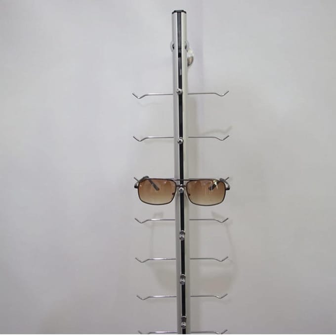 Brillen Display Standaard - Zonnebril Organizer - Winkel Presentatie - Grote Capaciteit - 120cm - Zilver