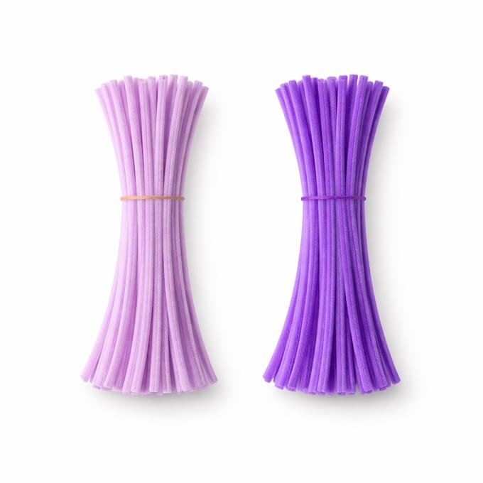 Pijpenragers Chenilledraad - 100 Stuks - Paars Mix - 30 cm - Kasey