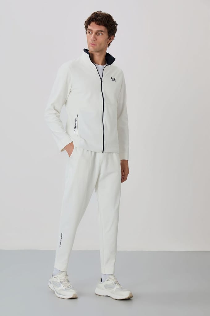 Heren Sweatshirt met Ritskraag en Broek Set