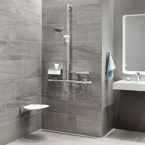 HEWI Warm Touch shower rail, 60 cm 950.33.10051