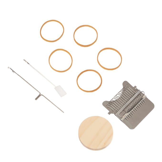 Stopmachines Multifunctioneel Repareer Beschadigde Kleding Kleine Weefgetouwen Kit voor DIY Knutsels 14-needle beige