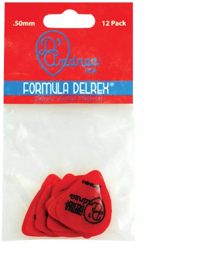 D'Andrea - Delrex - Plectrum - 0.50 mm - 12-pack