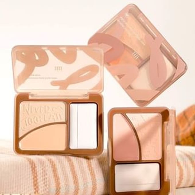 xixi - Tone Soft Focus Double Highlight Palette - 2 Colors #01 Cold Pink