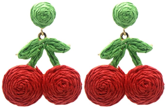 Oorbellen Kersen – Kunststof – 5.5x4cm – Rood