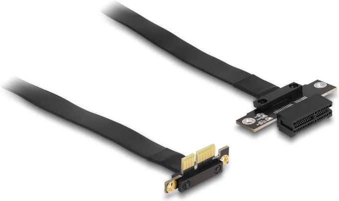 Delock Riser Card PCI Express x1 male 90° angled to x1 slot with cable 30 cm