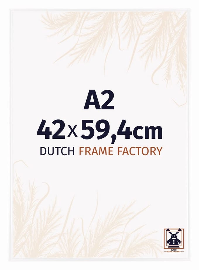Fotolijst A2 42x59,4 cm - Kunststof - Wit Hoogglans - Easy