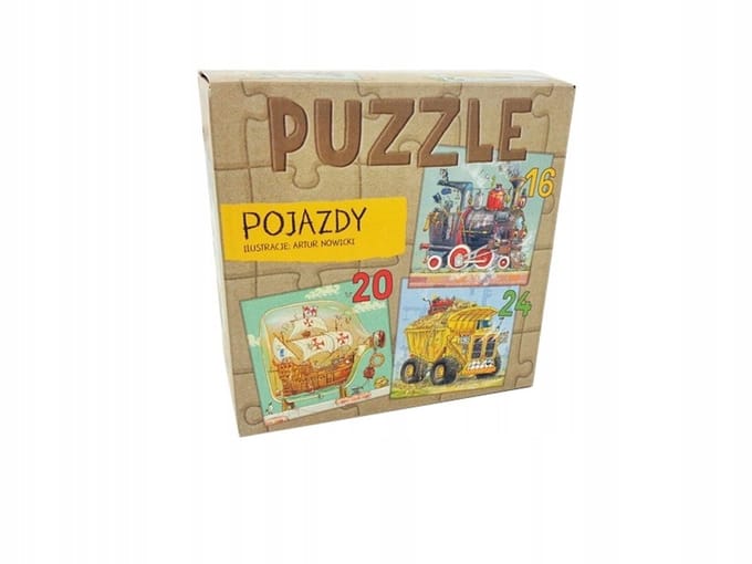 3-in-1 Voertuigen Puzzel voor Kinderen vanaf 3 Jaar