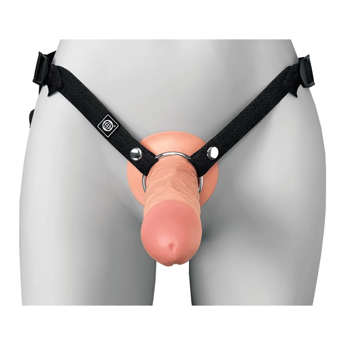 Pipedream - Fantasy X-Tensions - Strap-on met Holle Dildo - 20 cm - Lichte Huidskleur