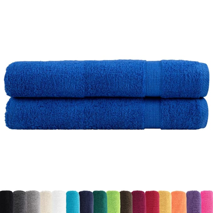 vidaXL - Handdoeken - SOLUND - 2 - st - 600 - g/m² - 100x200 - cm - blauw