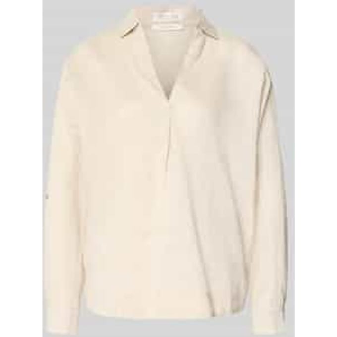 regular fit linnen blouse met V-hals