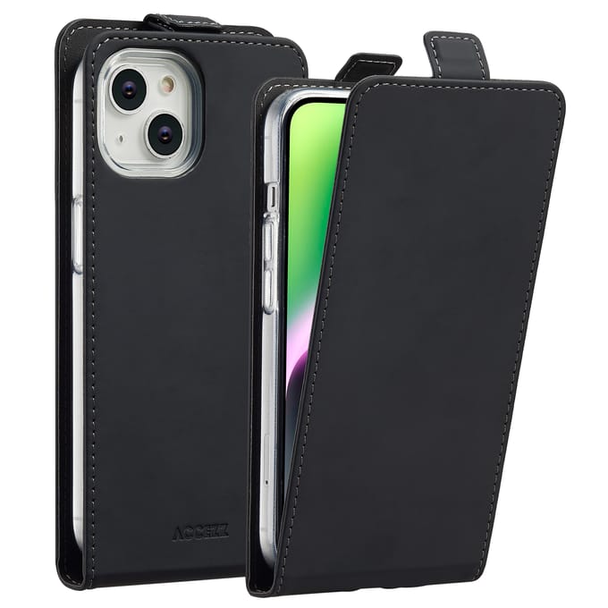 Accezz Hoesje - Geschikt voor Apple iPhone 14 - Flipcase - Zwart
