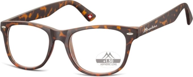 Montana Leesbril Mr67 Bruin Turtle Sterkte +1.50