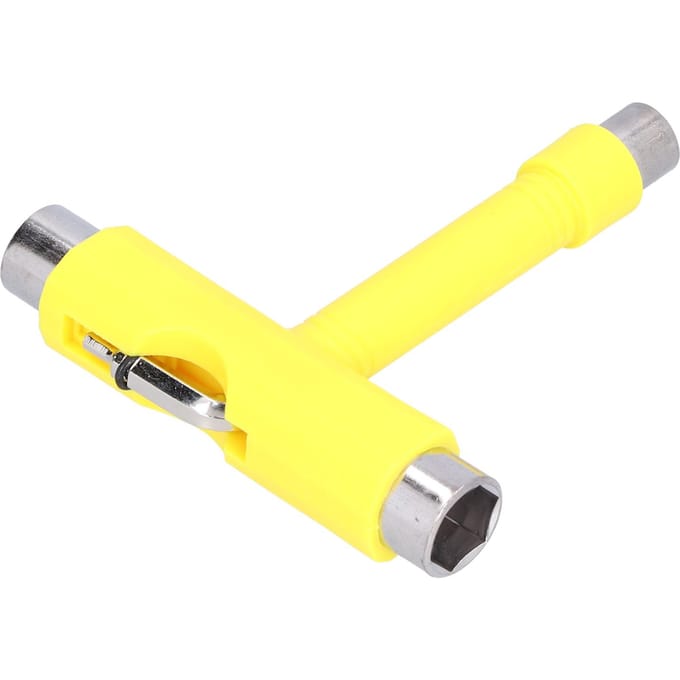 Skate Tool Multifunctioneel Draagbaar Skateboard T-Type Inbussleutel Set Bevestigingsmateriaal Geel yellow