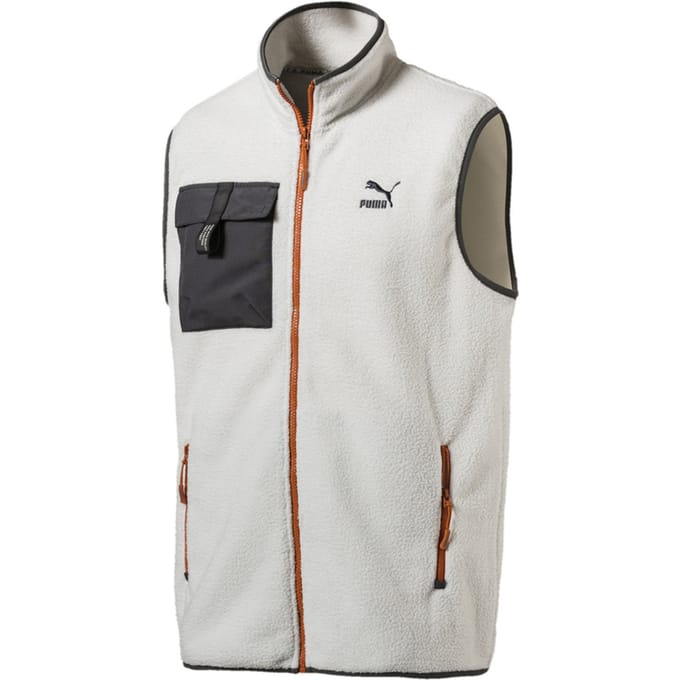 Puma XTG Trail Fleece Full Zip Heren Wit Zak Gilet 596728 64