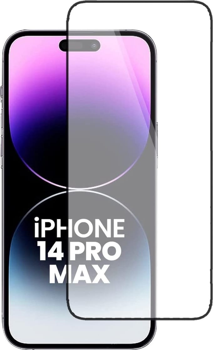 Screenprotector Geschikt voor 14 Pro Max screenprotector - Beschermglas Screenprotector – Zwart