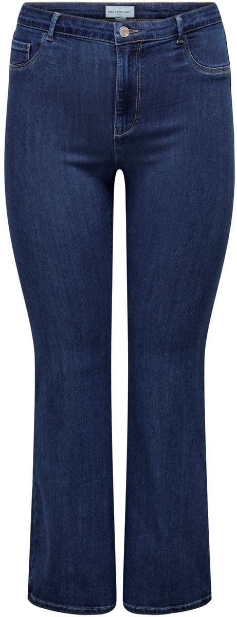 ONLY CARMAKOMA - CARTHUNDER LIFE MID PUSH UP FLARED NOOS Dames Jeans