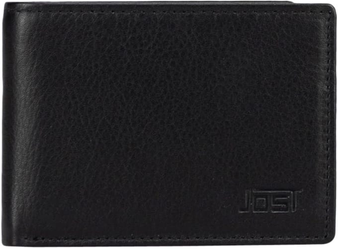 JOST Leren portemonnee Odense Wallet Black zwart