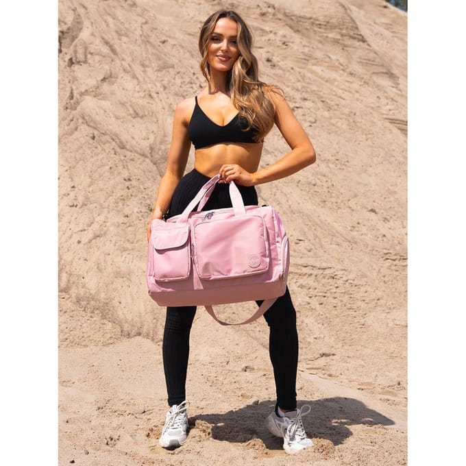 Peterson Weekendtas - Polyester - Roze - Met Buitenzakken