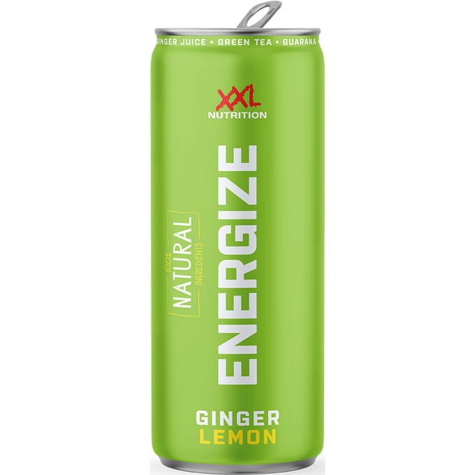 XXL Nutrition Energize Energy Drink Green - Ginger Lemon (Natural) 6 Pack - 330ml