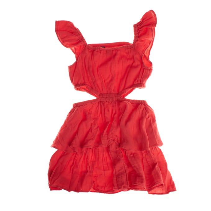 Korte jurk met zijsplitten 664962 dames