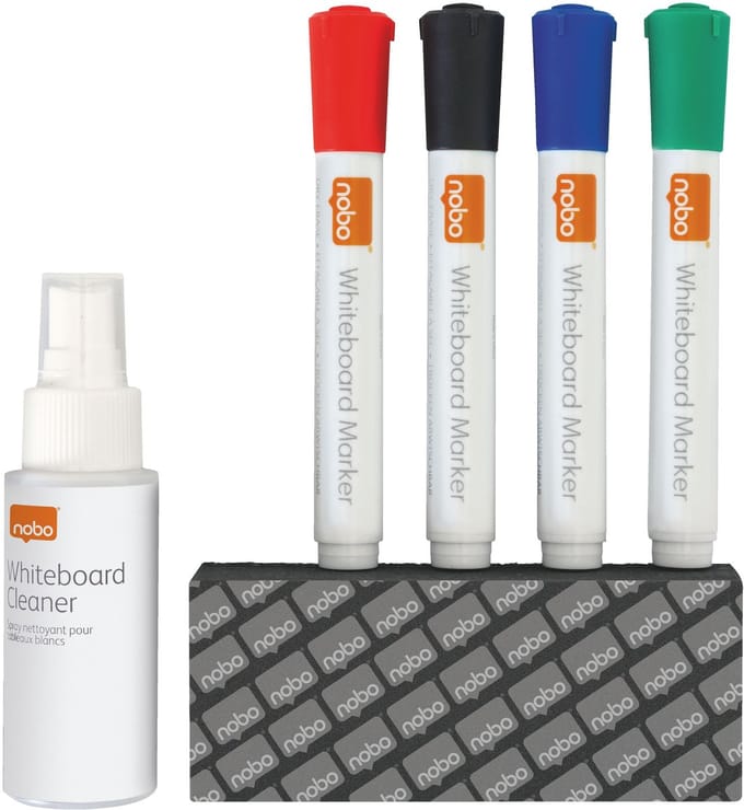 Whiteboard nobo accessoire starterkit | 6 stuks