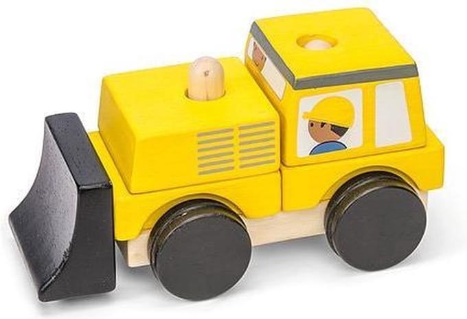 Le Toy Van Stapelset Voertuigen Geel - Hout