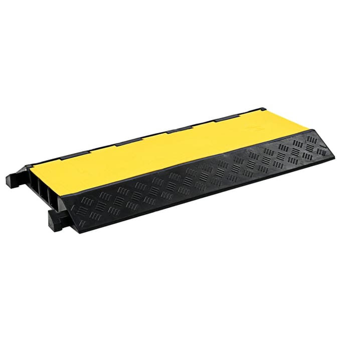 vidaXL - Kabelbeschermer - drempel - 3 - tunnels - 93 - cm - rubber