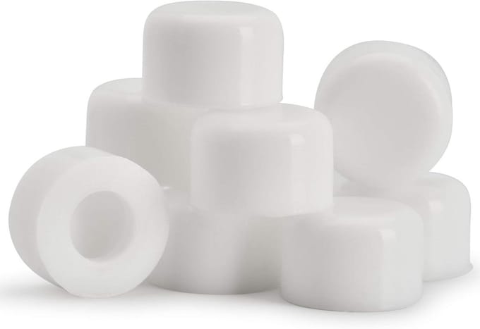 Rubberen deurstop - Vervangingstips bumpers - Wandbescherming - Zelfklevend - 16x16x10mm - Wit