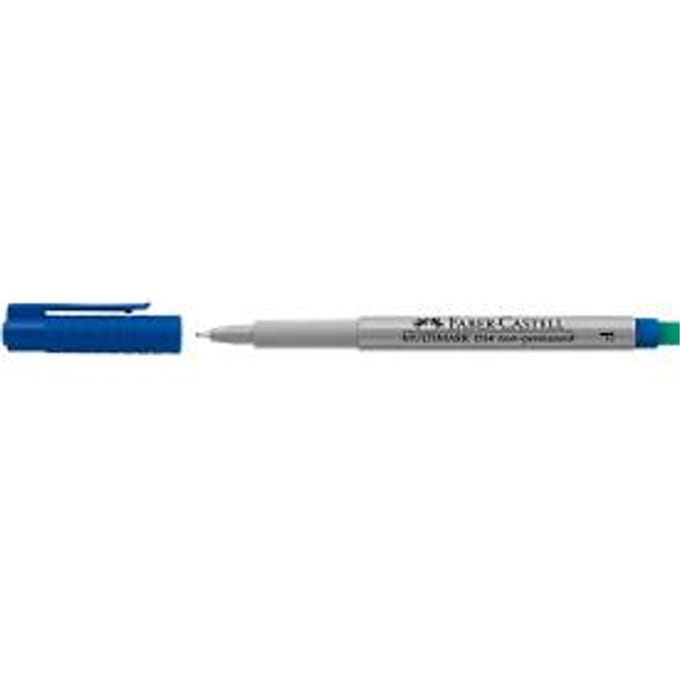Marker Faber-Castell Multimark, incl. speciale gum, blauw, F, non-permanent