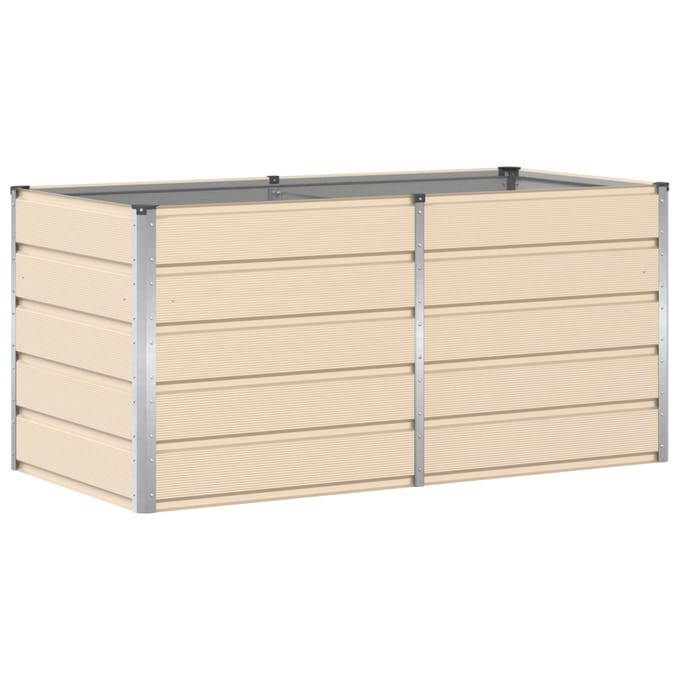 vidaXL - Plantenbak - Ivoor - 160 - x - 80 - x - 75 - cm - Staal