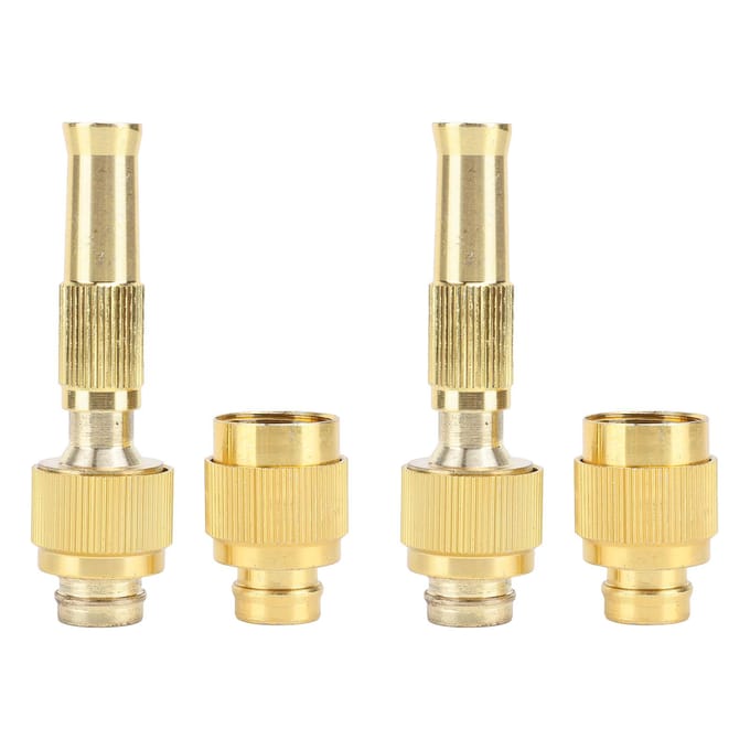 2 Set Tuinslangspuitmond 7 GPM 80 PSI G1/2 Draad Inlaatconnector Heavy Duty voor Auto beige