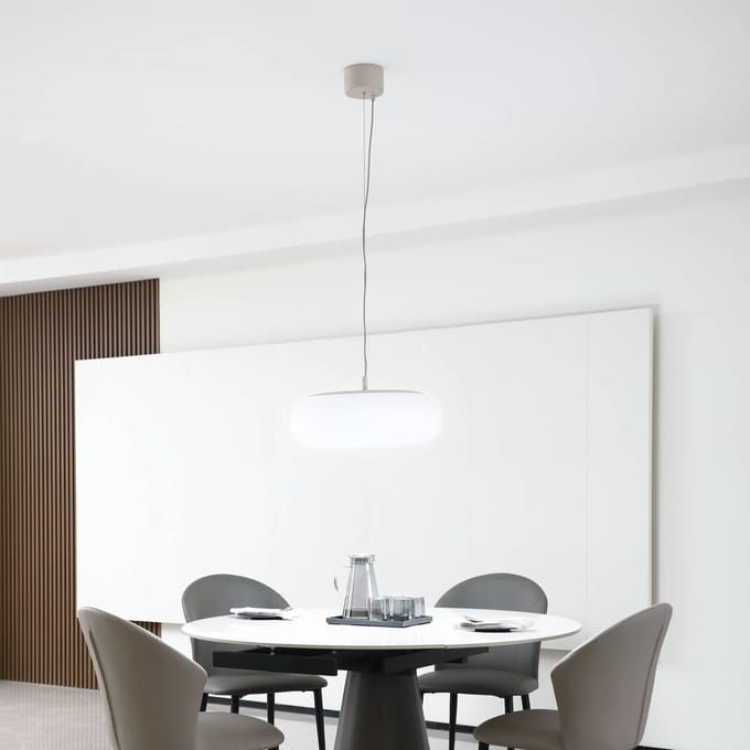 Lucande Slimme LED hanglamp Bolti, wit, RGBW, CCT, Tuya