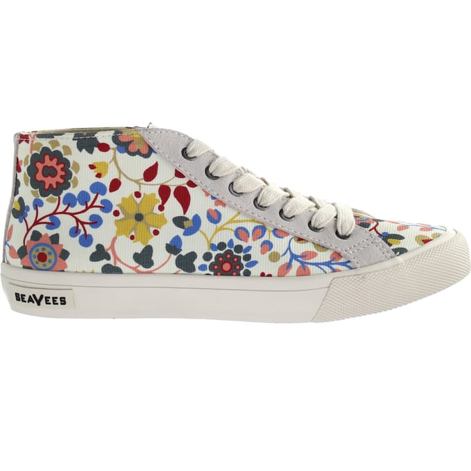 SeaVees California Special Liberty Lace-Up Multicolor Canvas Womens Plimsolls