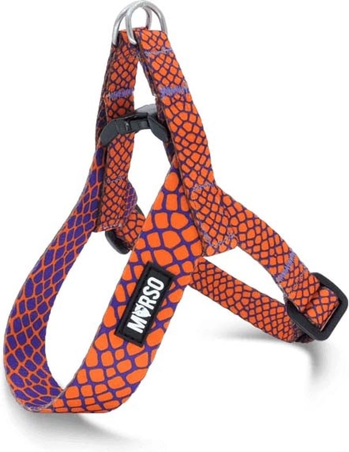 Morso - Mini Hondentuig Verstelbaar Gerecycled Urban Lizard Rood