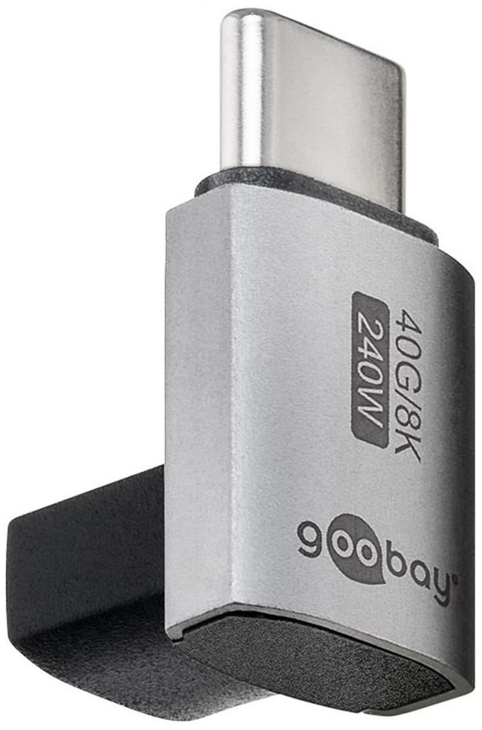 Goobay USB-C-adapter verticaal 90° kort, USB4, USB-C > USB-C