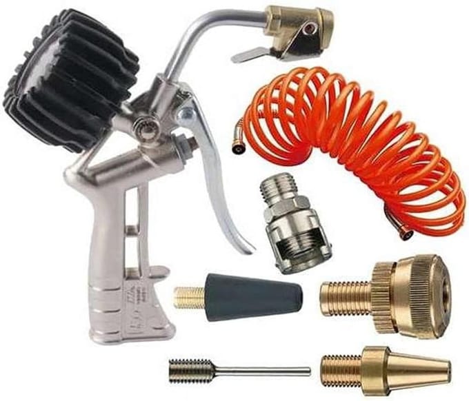 Compressor Accessoires - Perslucht Kit - Banden Oppompen - Compleet Assortiment - 20 x 10 x 10 cm - Zwart
