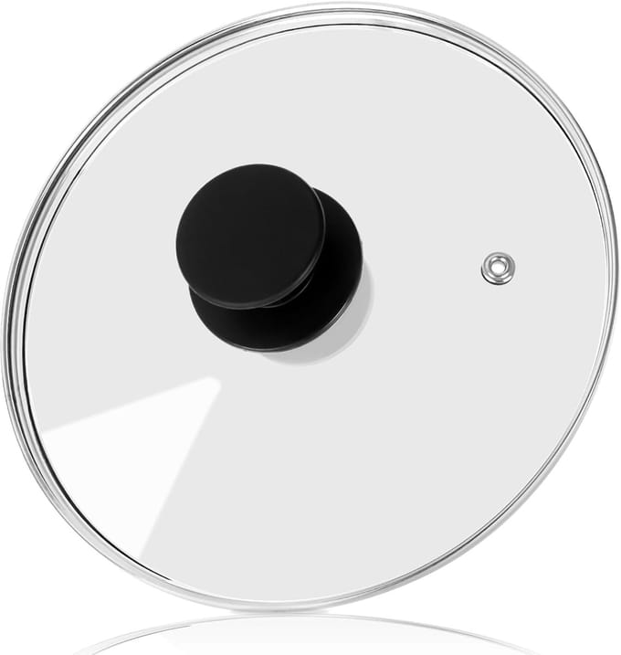 Pan Deksel - Glazen Deksel - Efficiënt Koken - Hittebestendig Handvat - 203 cm - Zilver